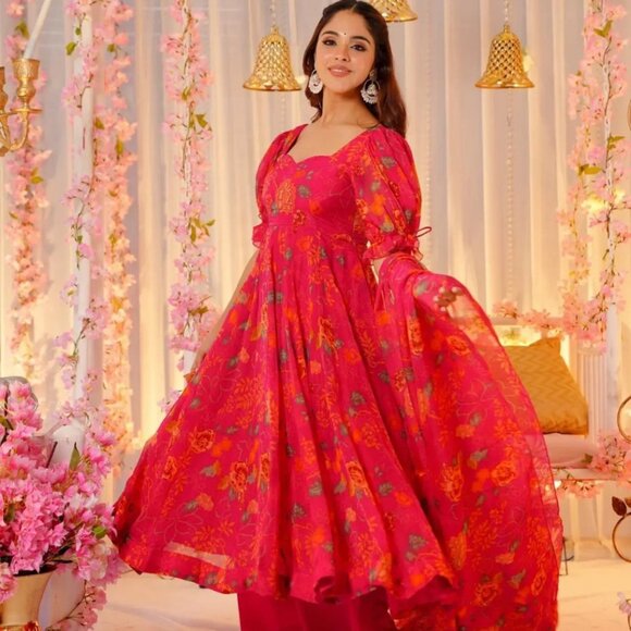 Silk Printed Salwar Suit - Picture 10 of 13